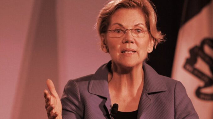 Senator Warren Wants OCC to Withdraw Crypto Guidance for Banks: Report